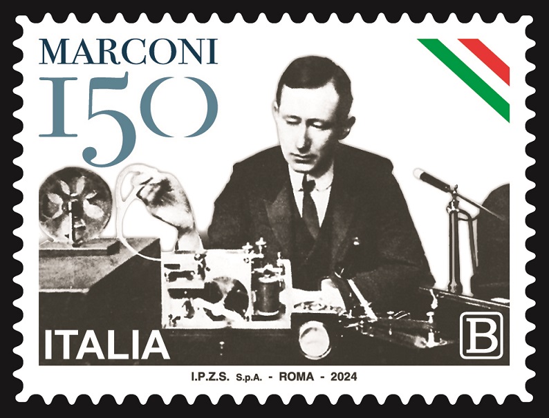 Dal Ministero delle Imprese e del Made in Italy francobollo commemorativo di Guglielmo Marconi