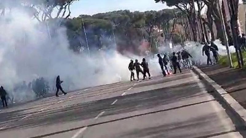 Scontri al derby roma lazio