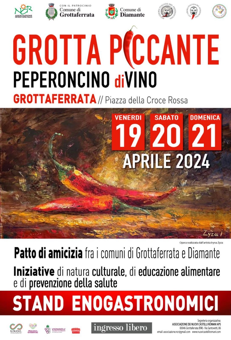 Grotta Piccante Peperoncino diVINO nel week end a Grottaferrata