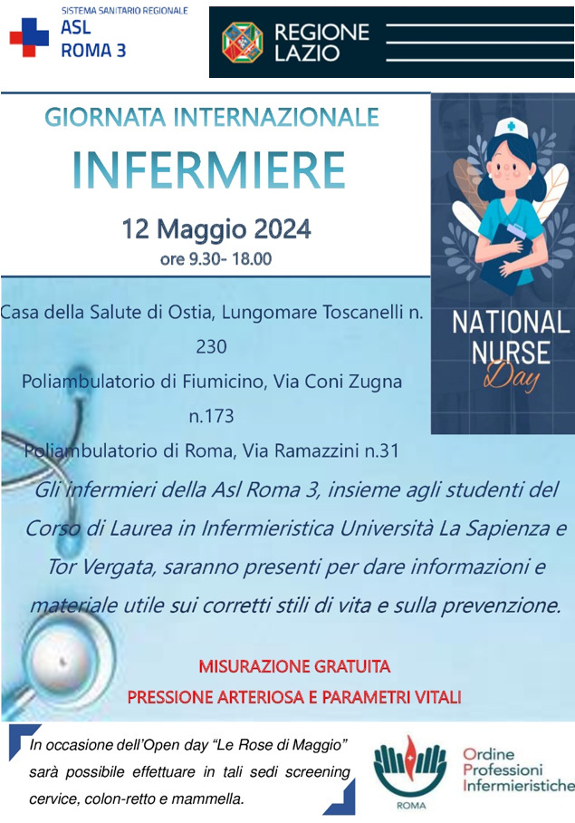 Giornata Internazionale dell’infermiere con la Asl Roma 3