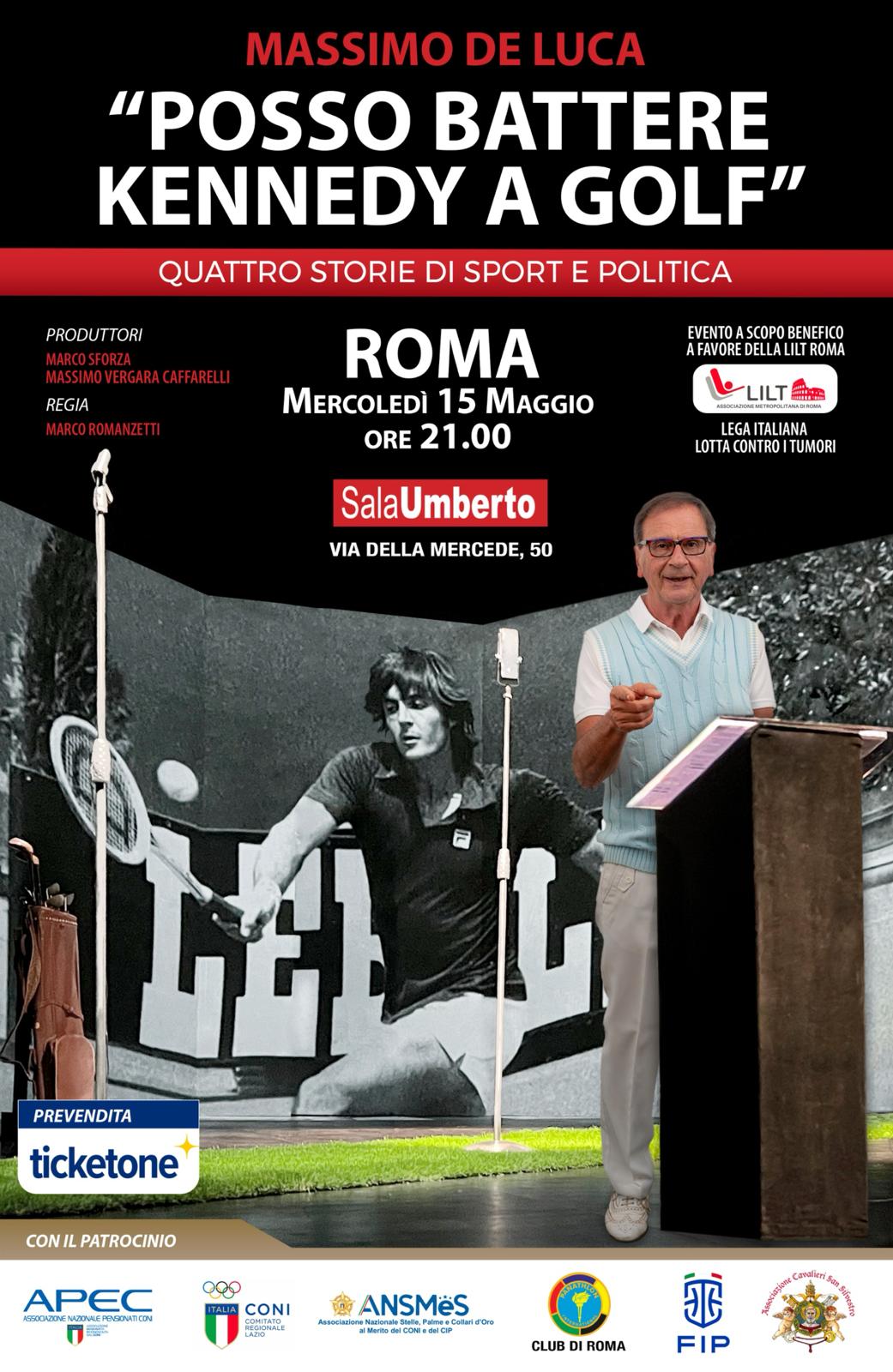 Massimo De Luca il 15 maggio al Teatro Umberto