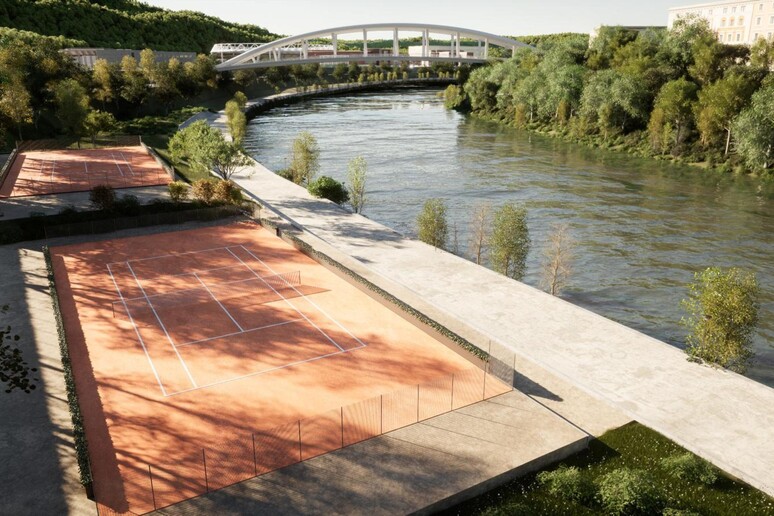 Campi da tennis sul Tevere