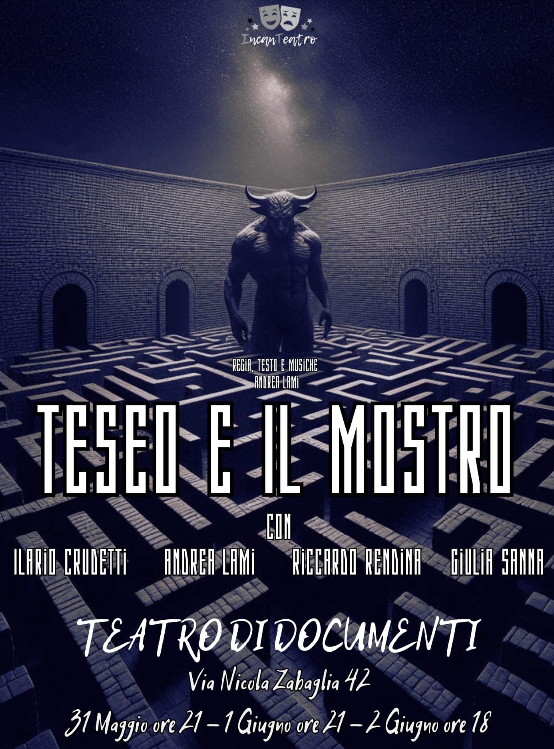 “Teseo e il mostro – Polvere e Piume” al Teatro Di Documenti