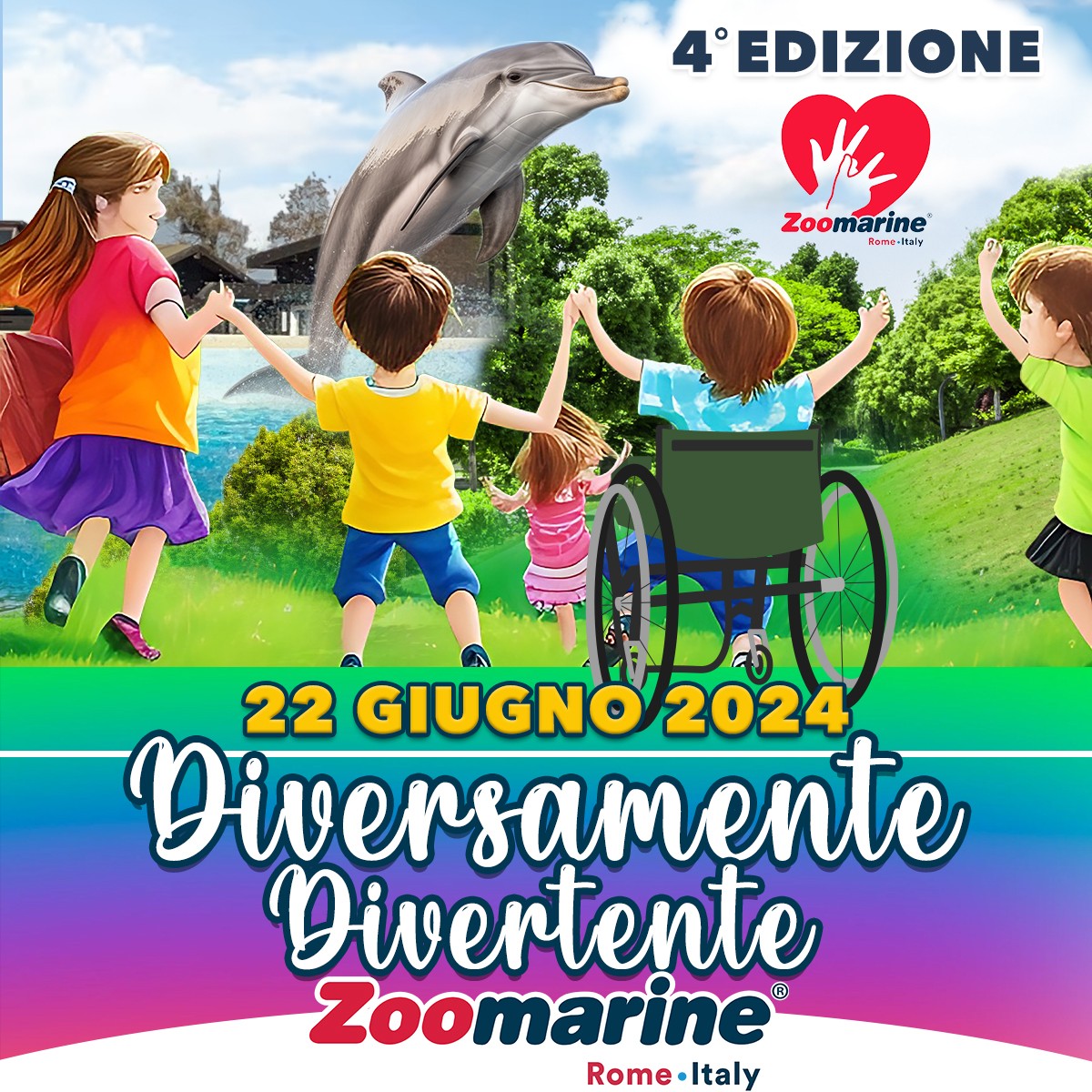 "Diversamente Divertente" sabato 22 giugno a Zoomarine
