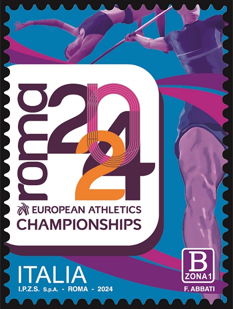 Francobollo dedicato ai Campionati Europei di Atletica Leggera