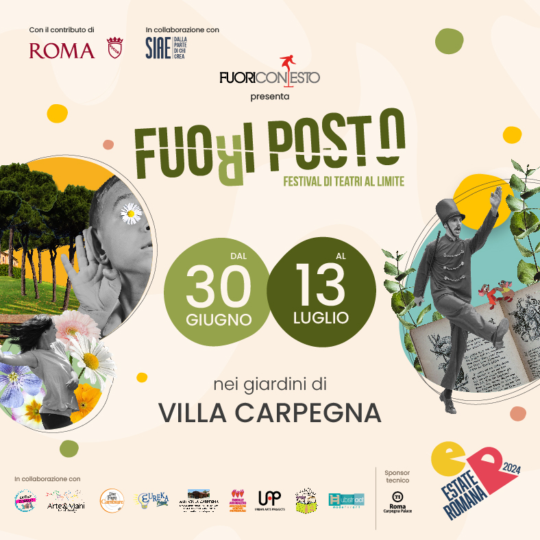 Fuori Posto Festival a Villa Carpegna dal 30 giugno al 13 luglio