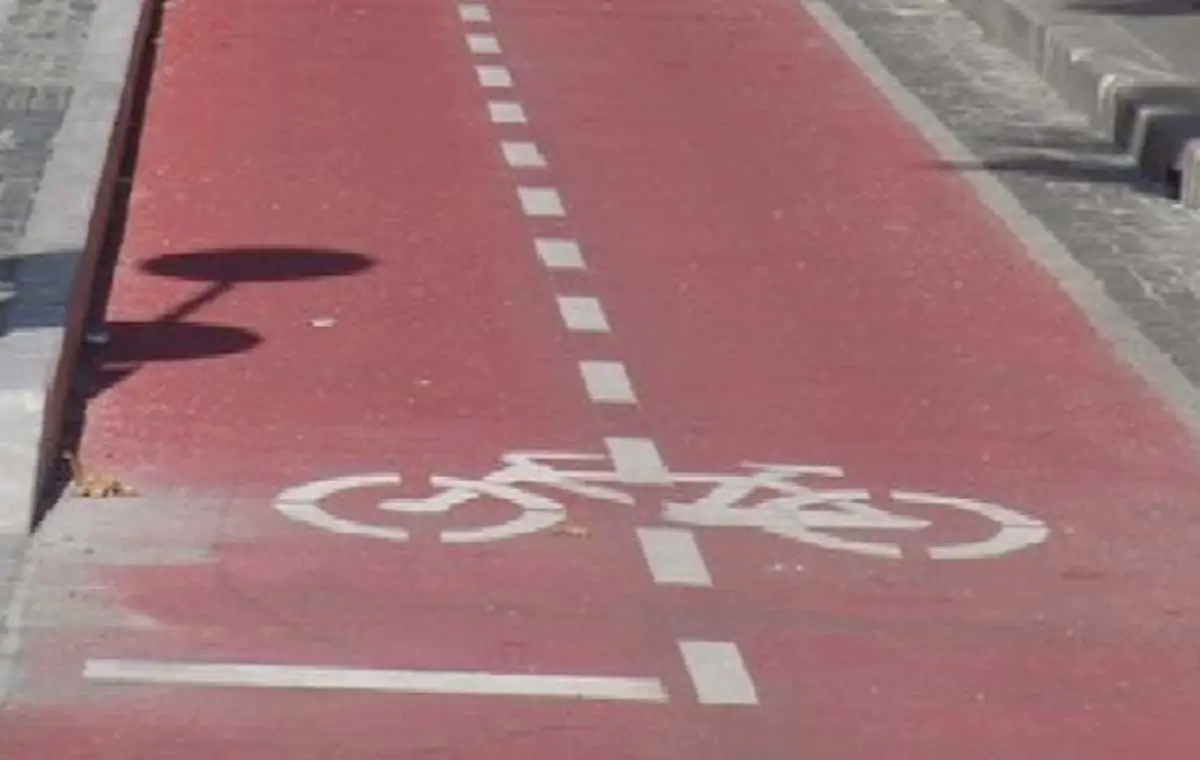 La pista ciclabile a Testaccio