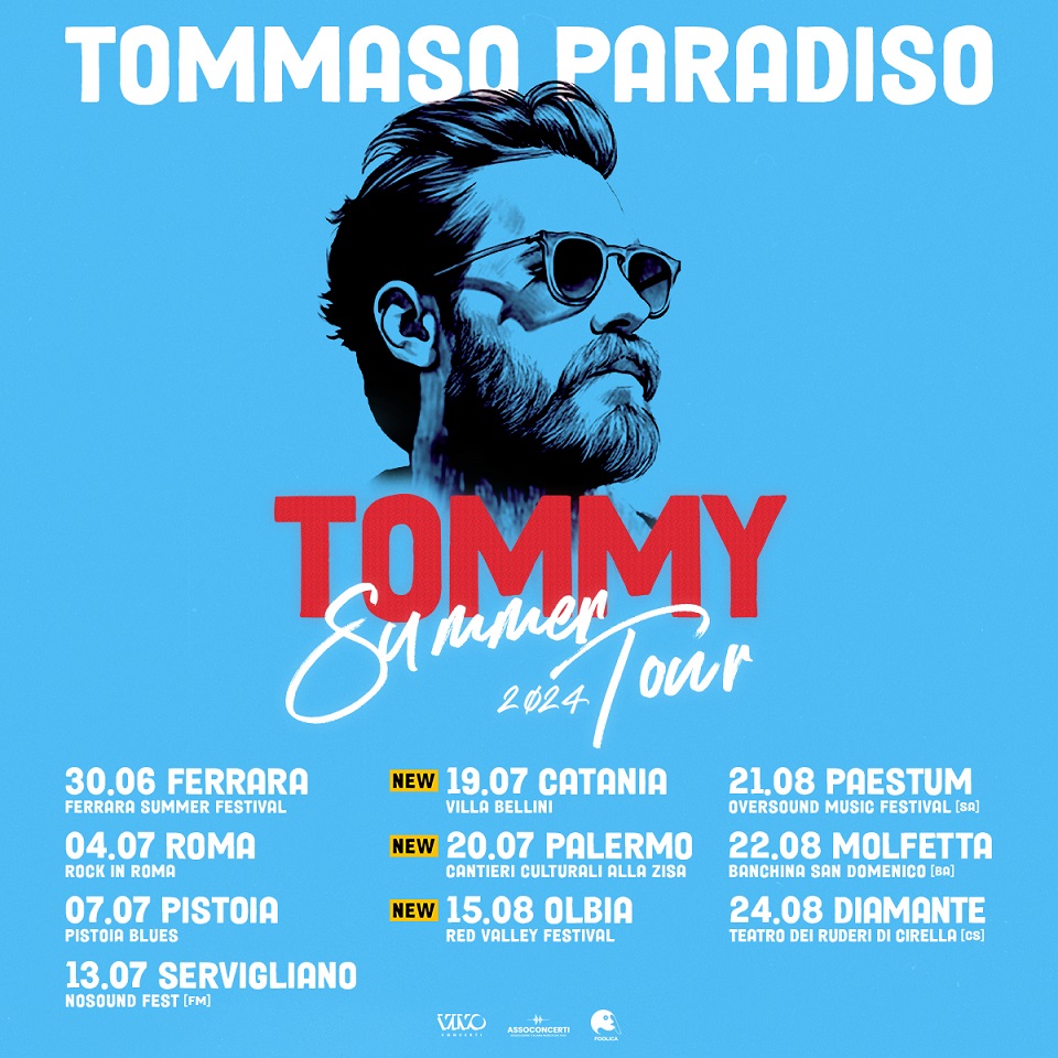 Tommaso Paradiso live con Tommy Summer Tour: il 4 luglio a Roma
