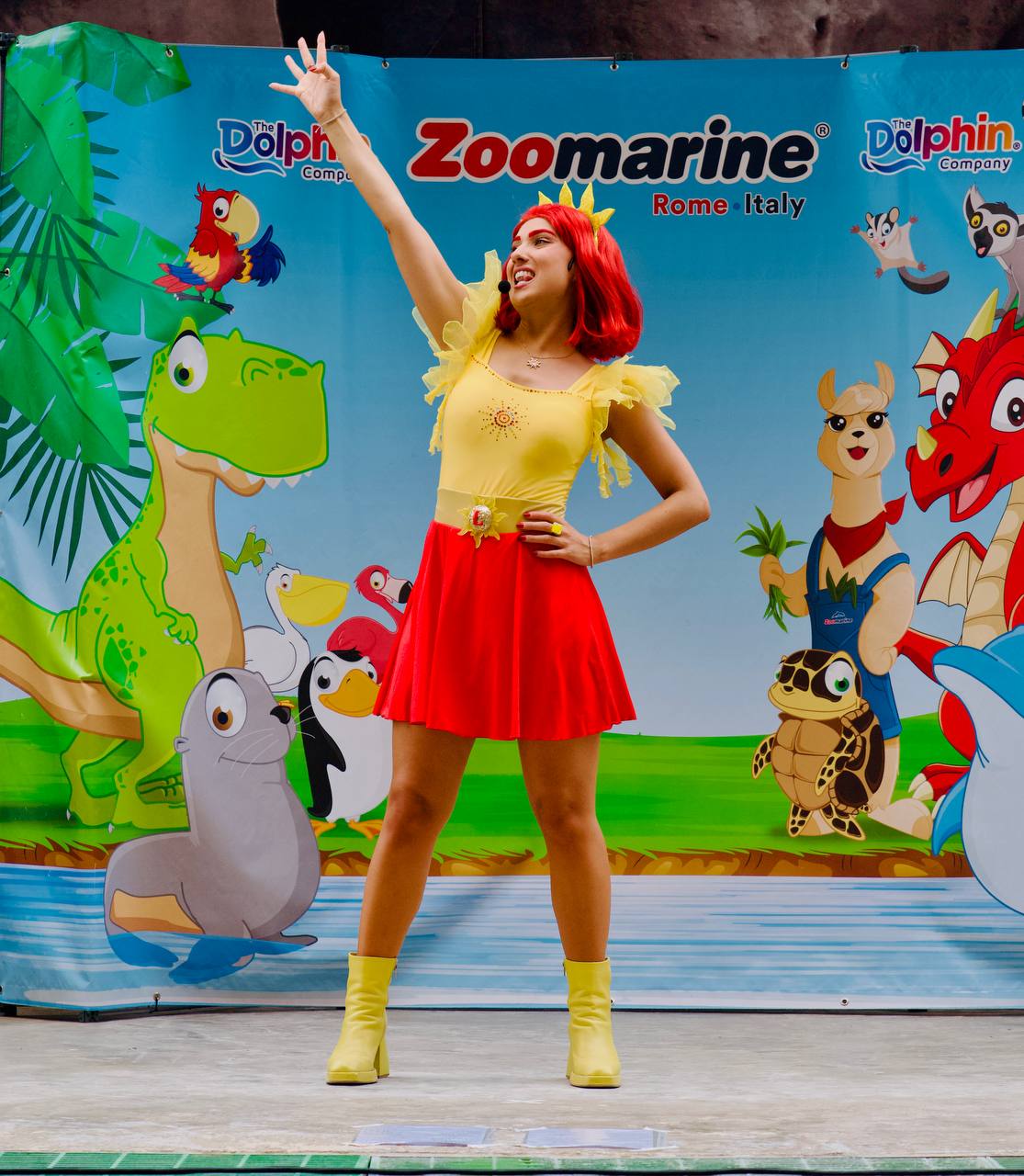 Lucilla, la Fatina del Sole a Zoomarine con Daisy Dot