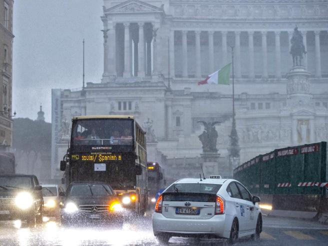 In arrivo a Roma nubifragi