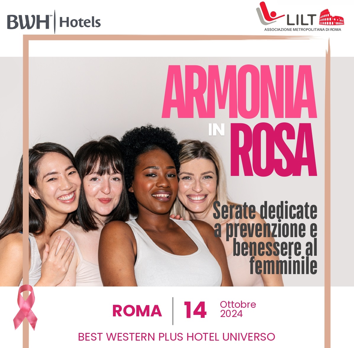 “Armonia in rosa” lunedì 14 ottobre a Roma