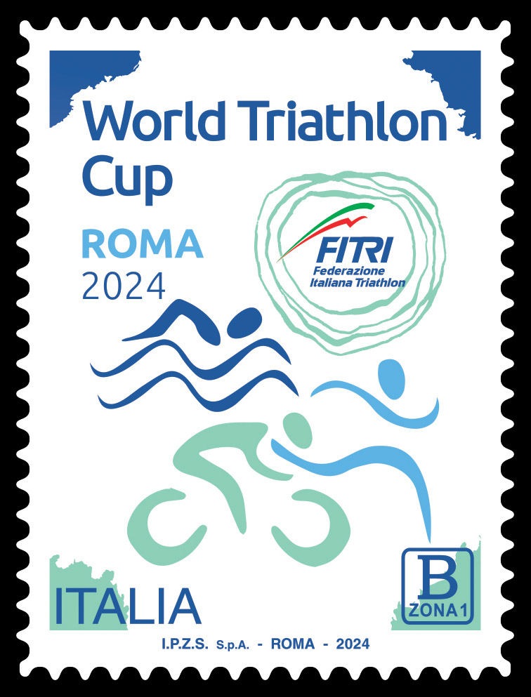 Francobollo World Triathlon Cup – WTC ROMA 2024 emesso domani