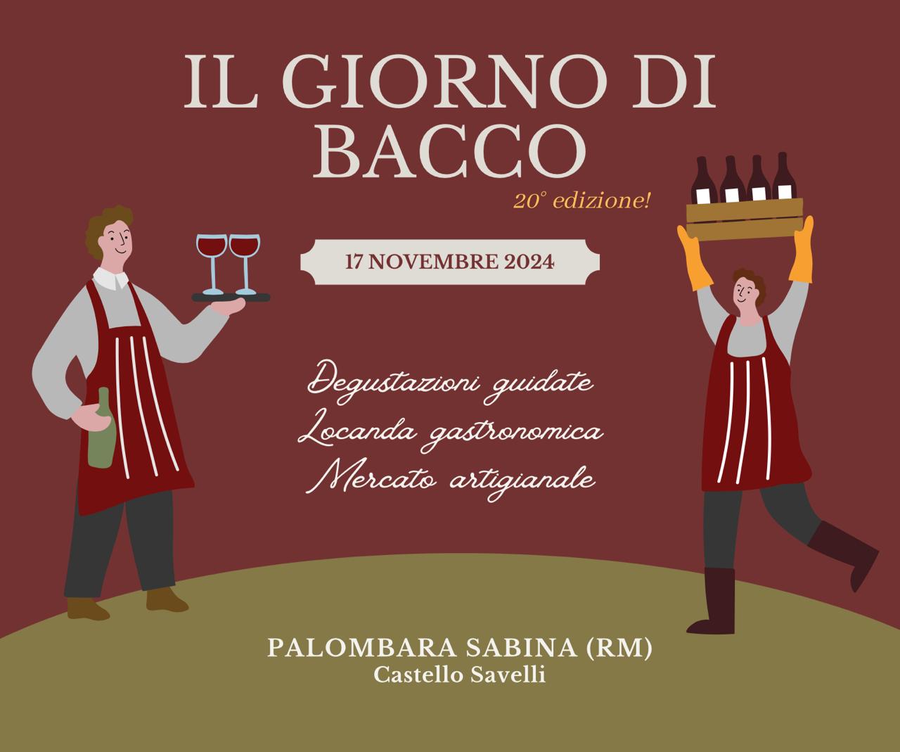 “Il Giorno di Bacco” a Palombara Sabina il 17 novembre