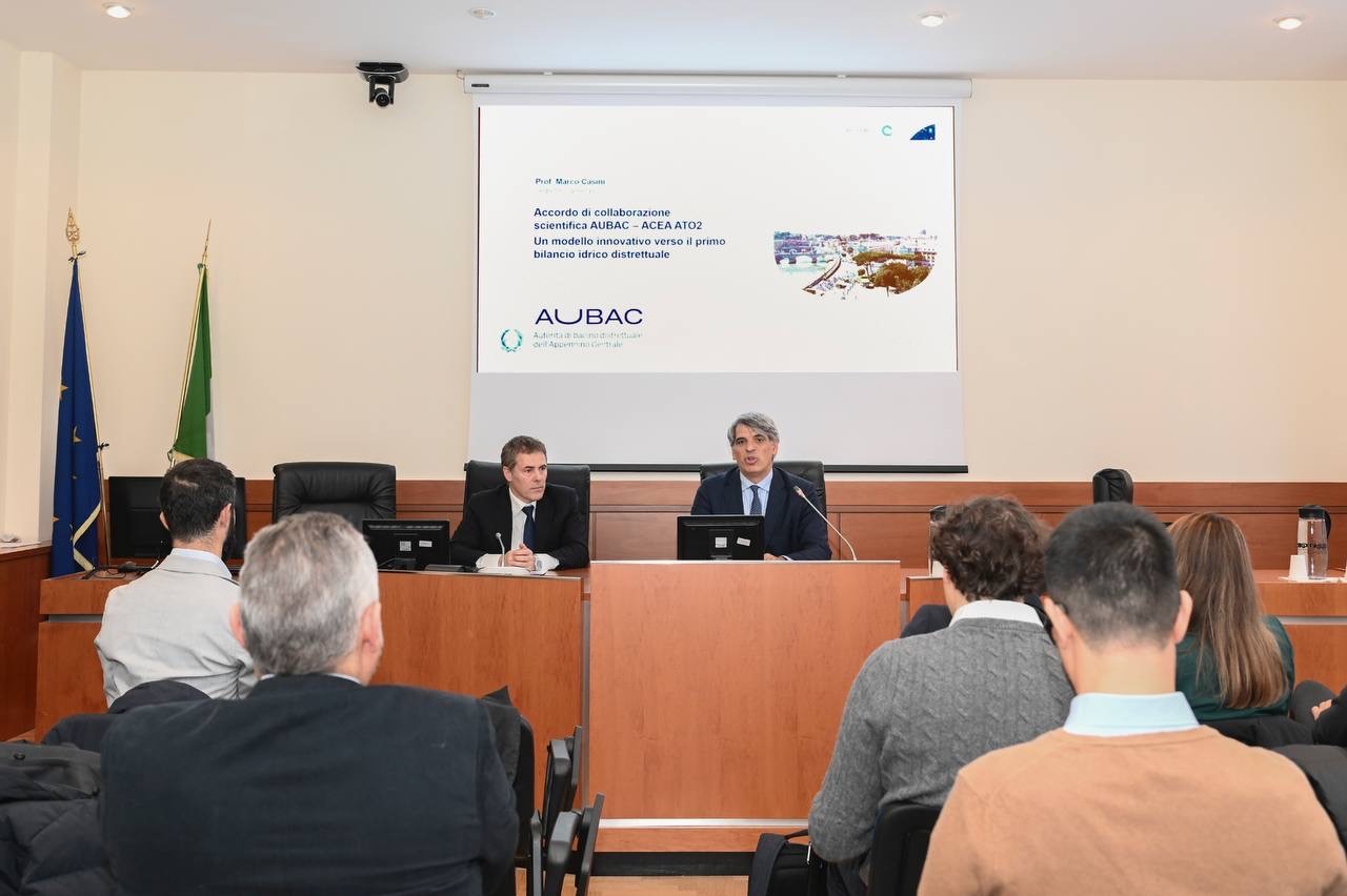 AUBAC e Acea Ato 2 siglano un accordo di collaborazione scientifica