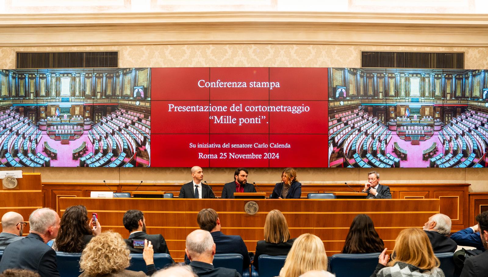 Il cortometraggio Mille Ponti presentato in Senato