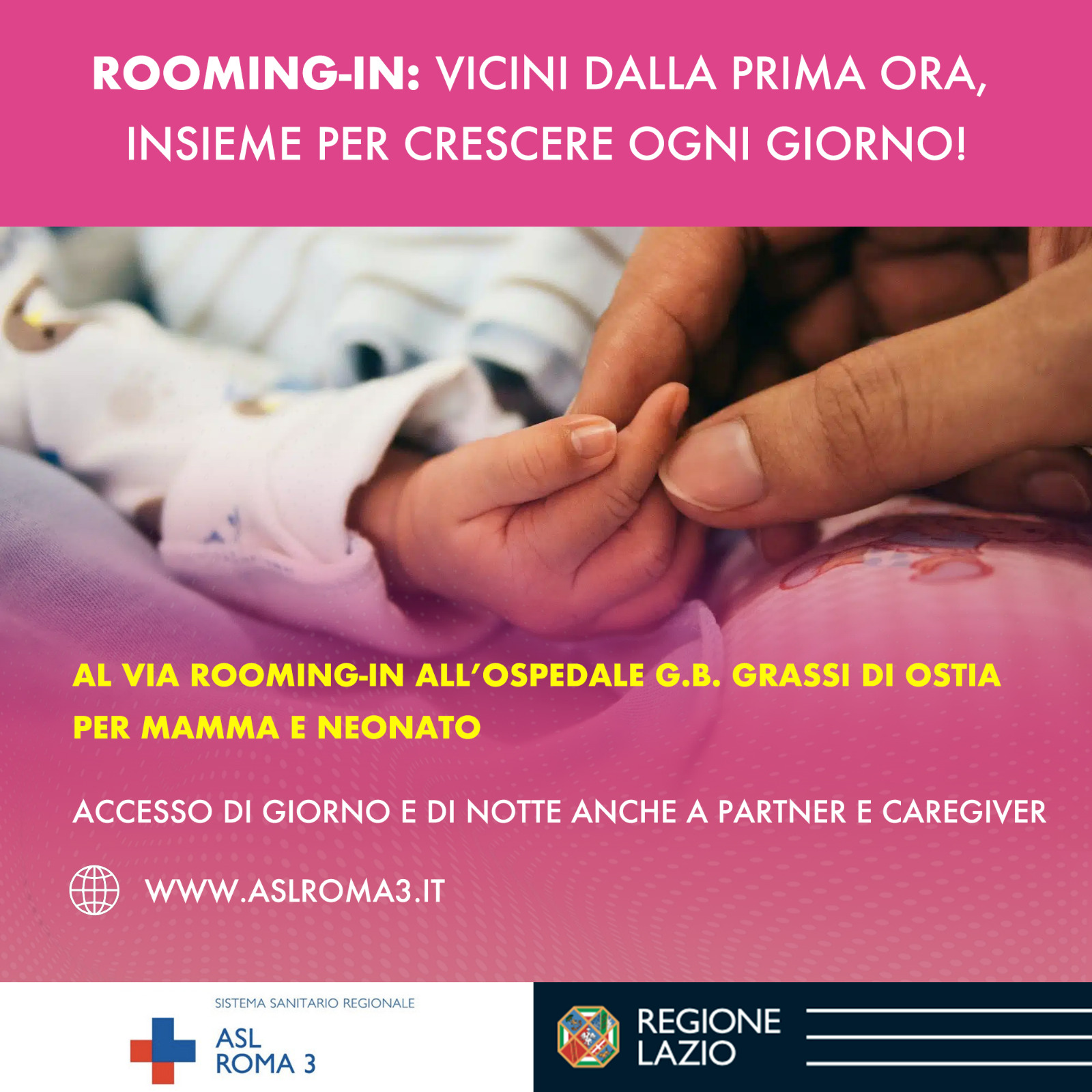 Rooming-in attivo all'Ospedale Grassi di Ostia