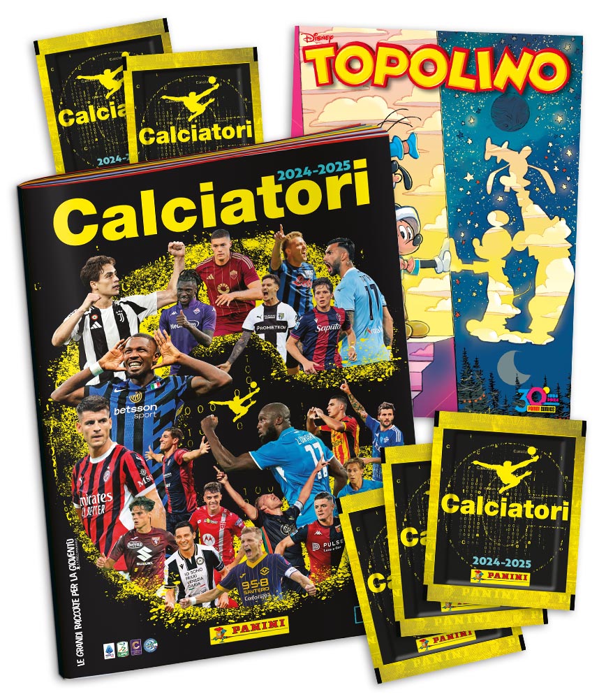 Il leggendario album Calciatori Panini con Topolino in anteprima esclusiva