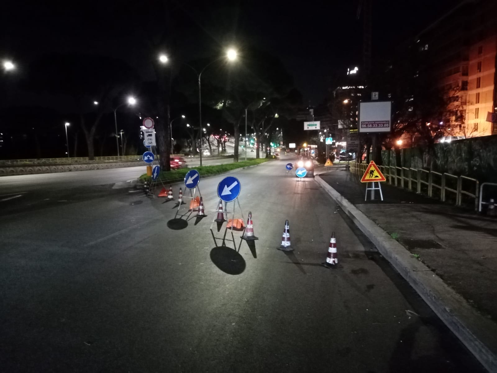 Lavori di riqualificazione delle complanari di via Cristoforo Colombo