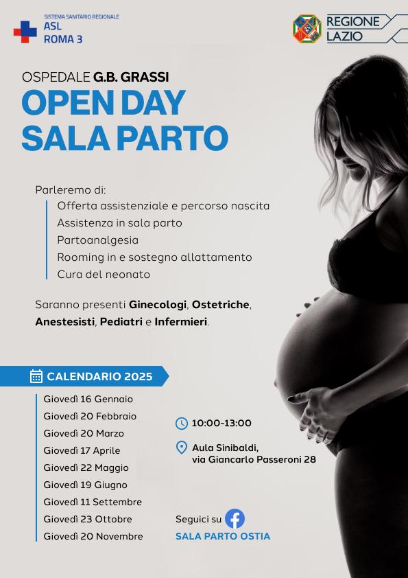 Open Day Sala Parto anche nel 2025 al Giovan Battista Grassi di Ostia