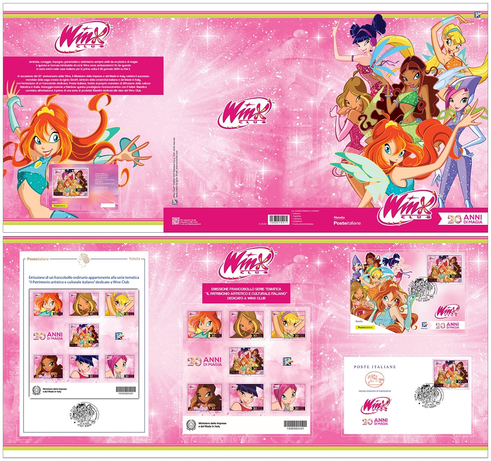 Le Winx Club in versione filatelica all’ufficio postale di via Marmorata