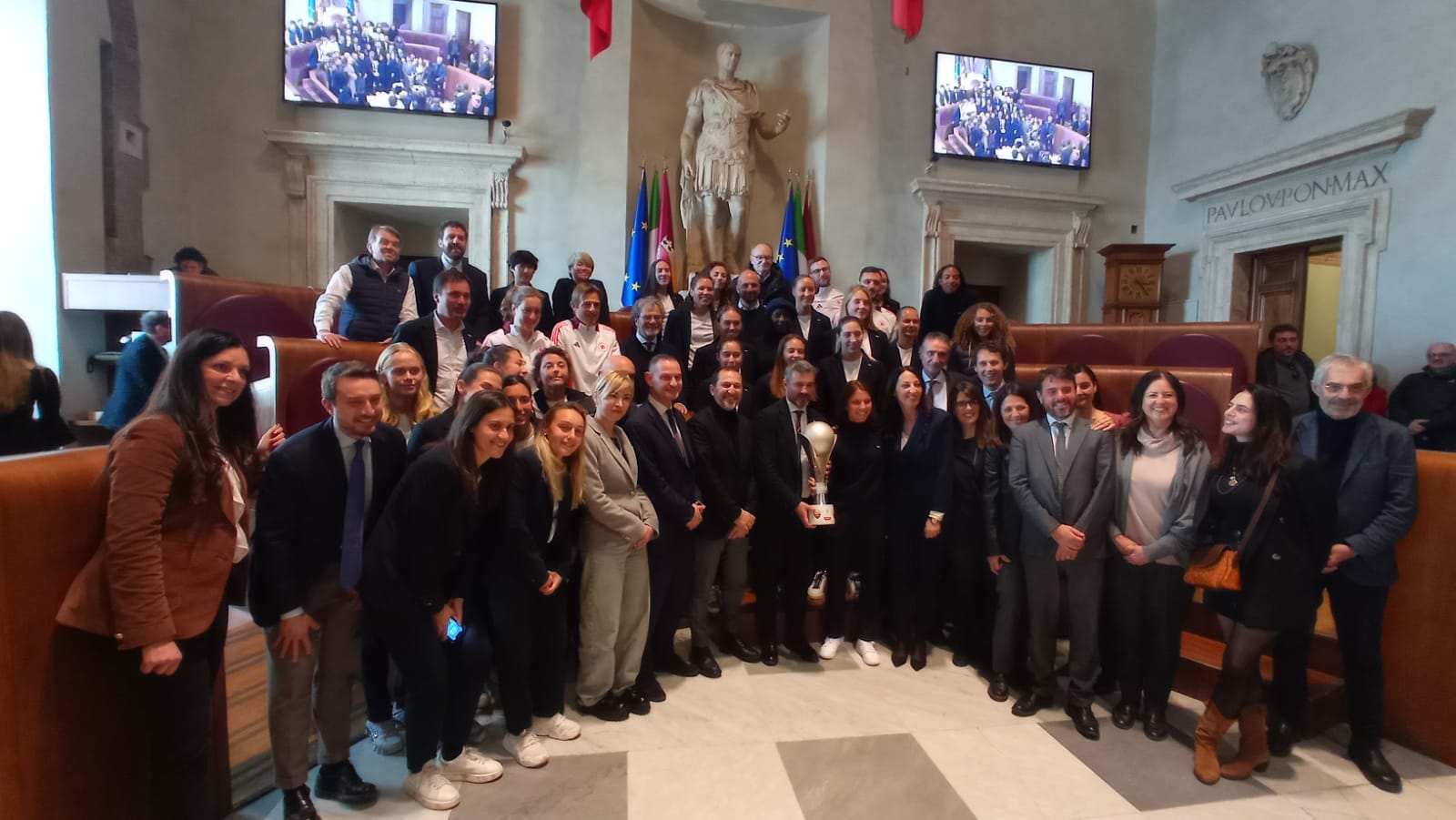 AS Roma calcio femminile premiata in Campidoglio