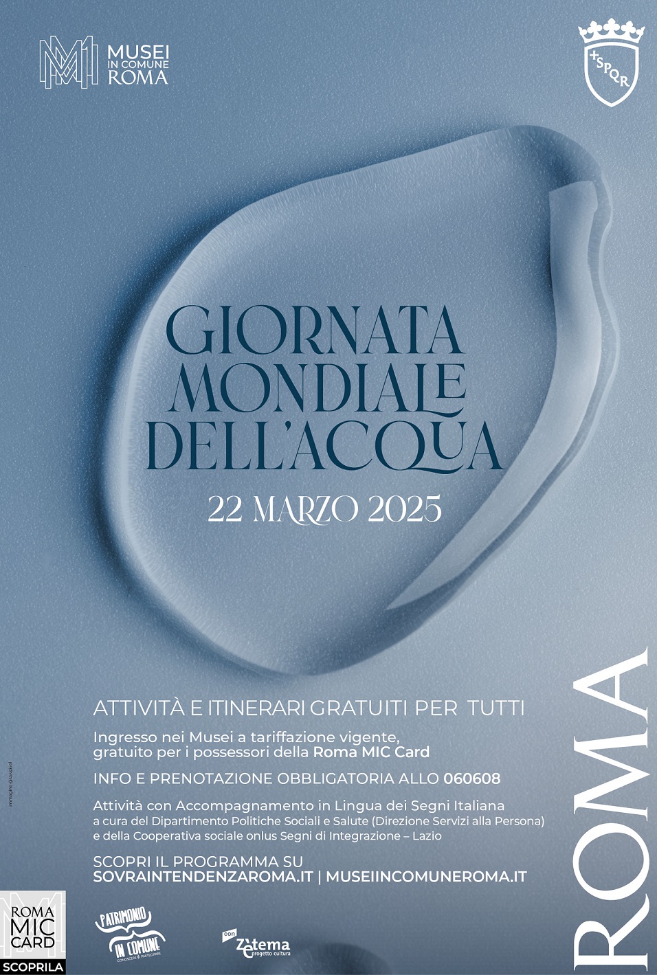Giornata Mondiale dell’Acqua il 22 marzo: gli appuntamenti a Roma