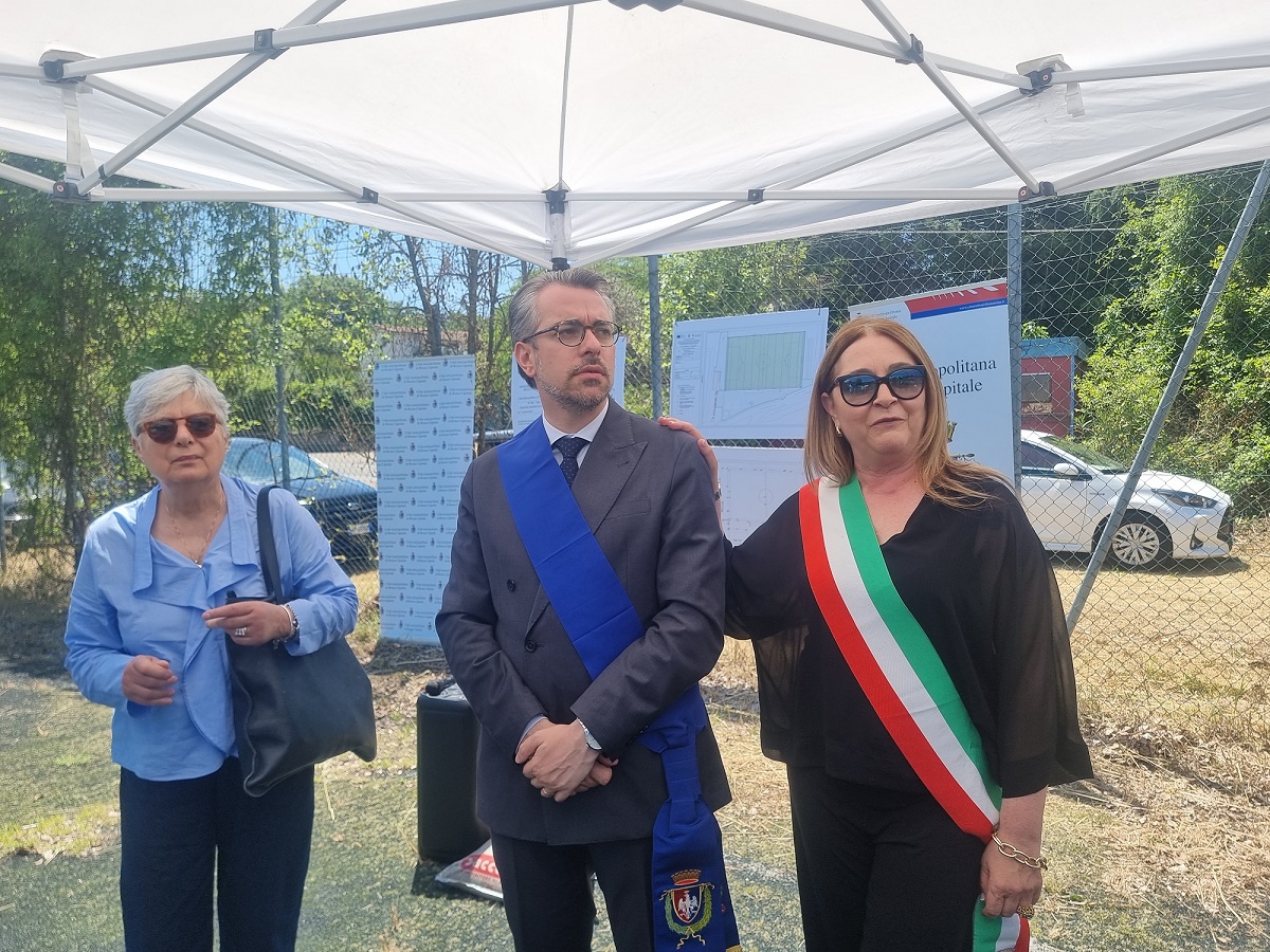 Visita del Vicesindaco di CMRC al cantiere PUI Sport di Mazzano Romano