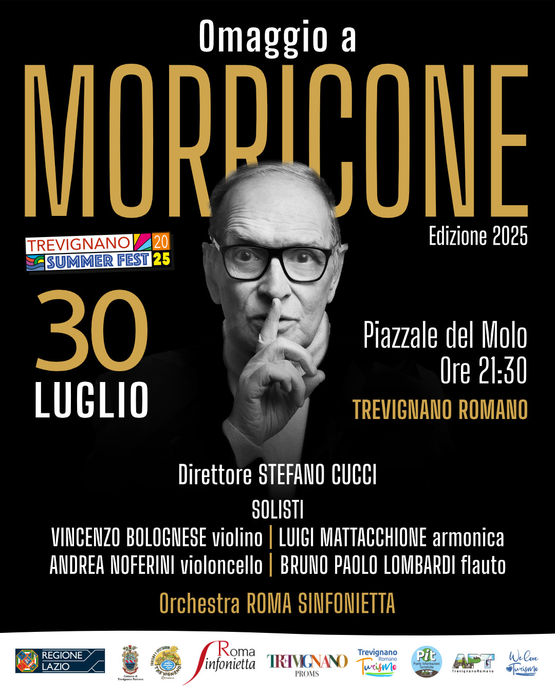 Trevignano Romano celebra Ennio Morricone il 30 luglio