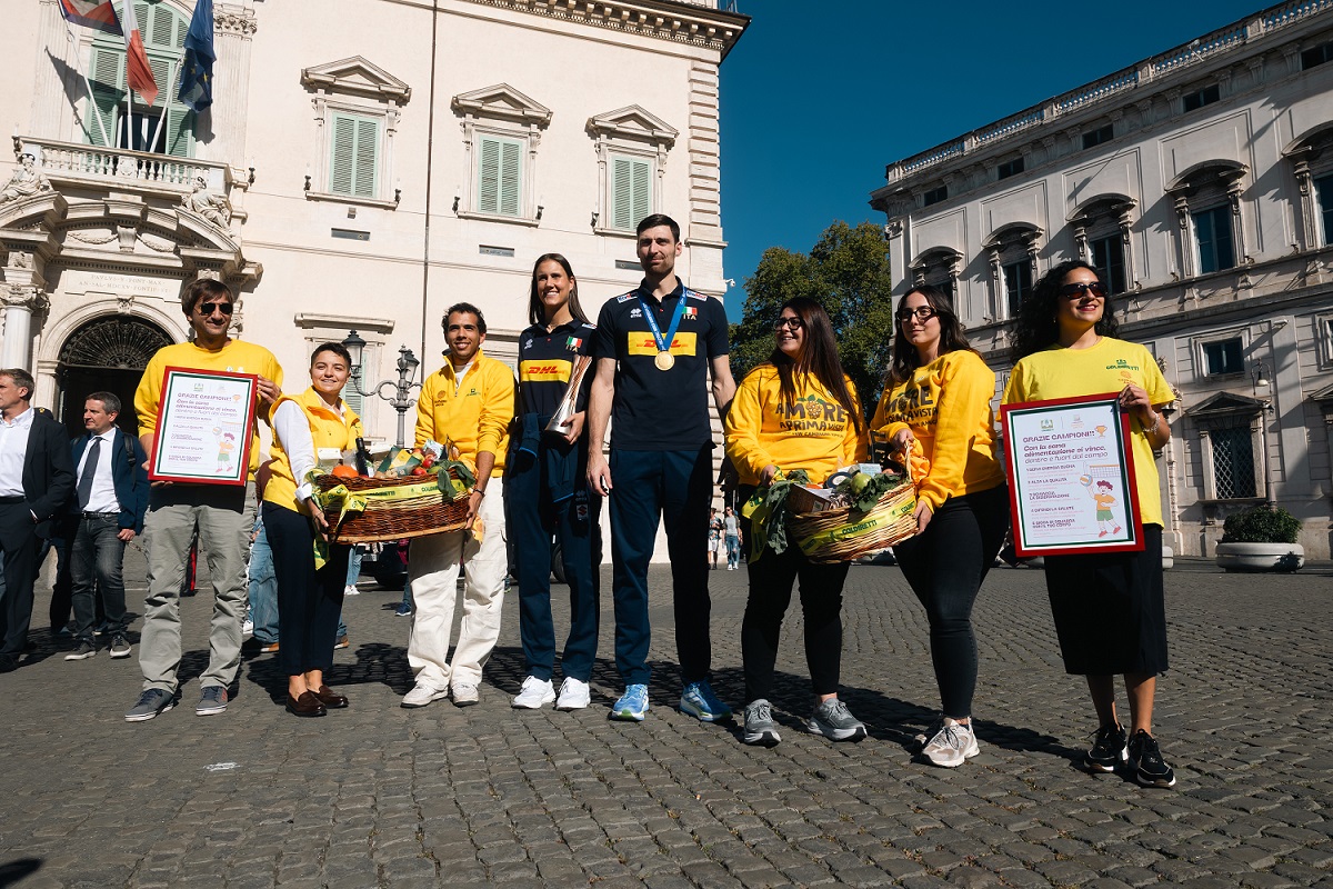 Coldiretti e Campagna Amica hanno celebrato i campioni del mondo di pallavolo