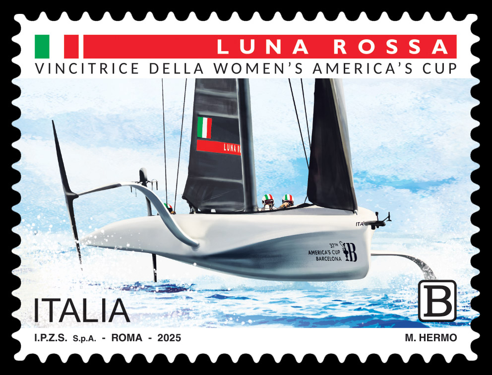 Due francobolli per le vittorie di Luna Rossa Women e Youth