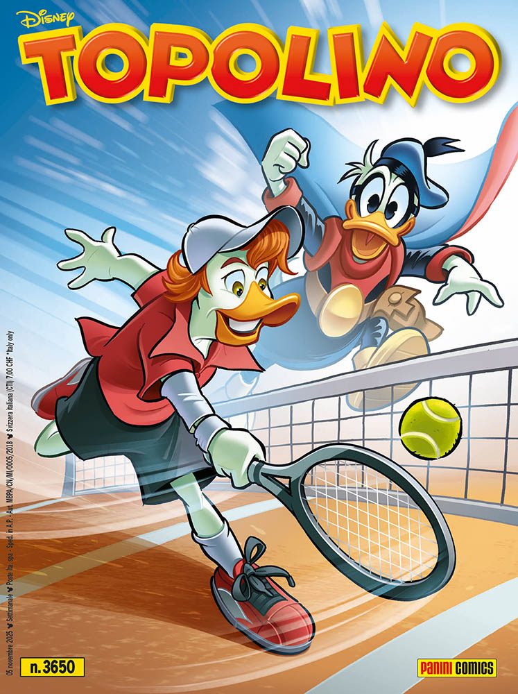 Il numero 3650 di Topolino celebra le ATP Finals con Quacknik Spinner
