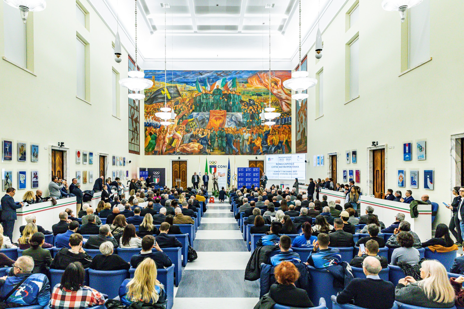 Al Salone d’Onore del CONI le Benemerenze Sportive del Lazio