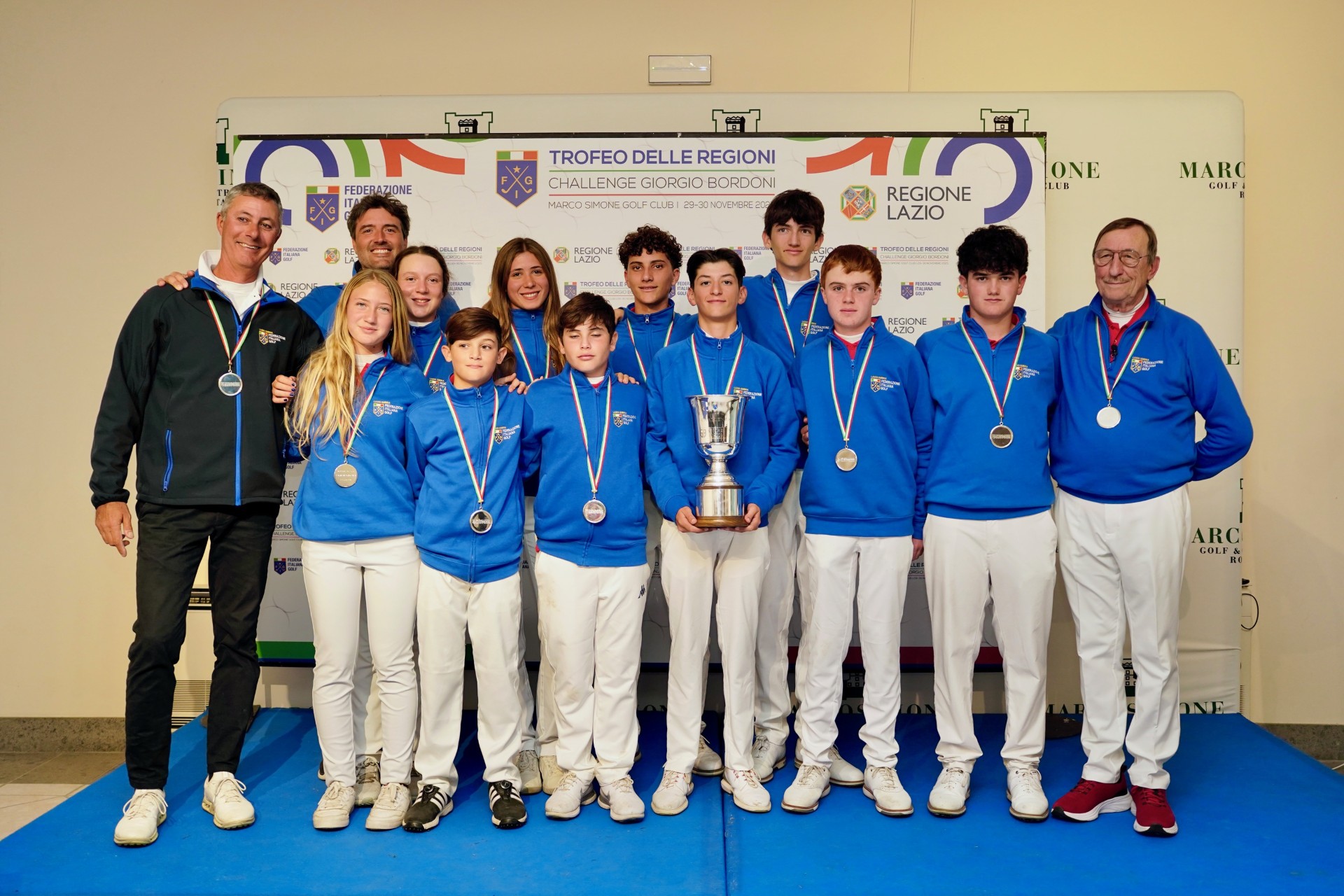 Il team Lazio e Umbria ha vinto la 20ª edizione del Trofeo delle Regioni di golf