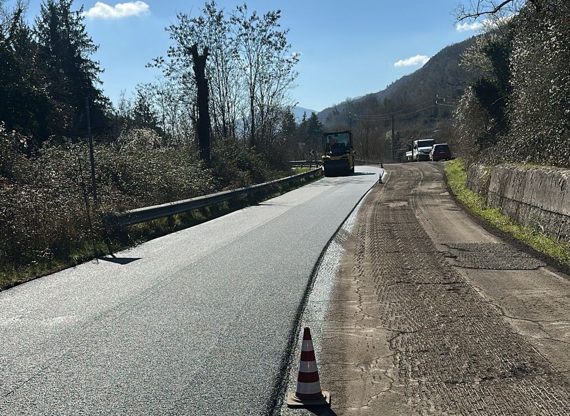 Lavori di rifacimento del manto stradale sulla S.P. 55a Pedemontana