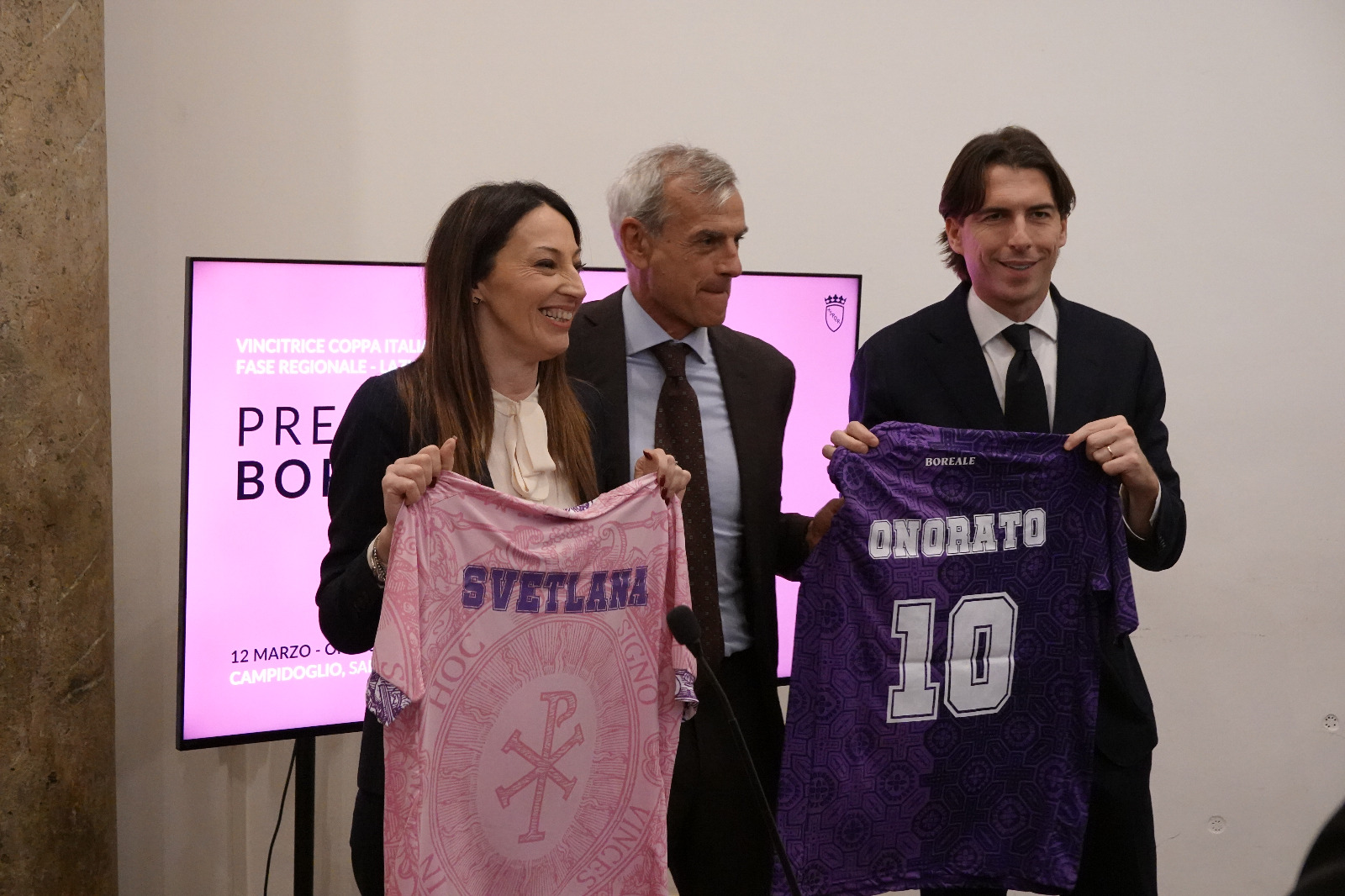 La Boreale Asd, vincitrice della Coppa Italia Dilettanti, premiata in Campidoglio