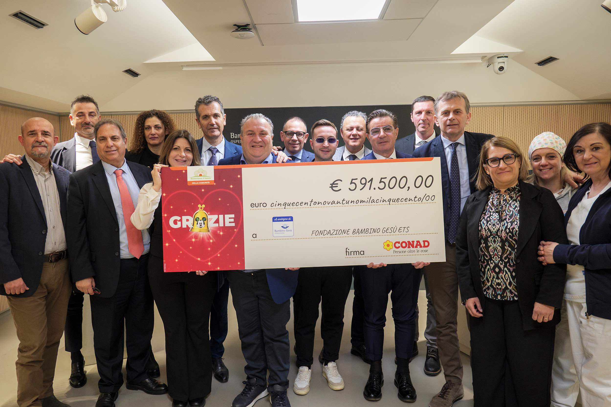 Donazione CONAD a favore di "Mi prendo cura di te" del Bambino Gesù