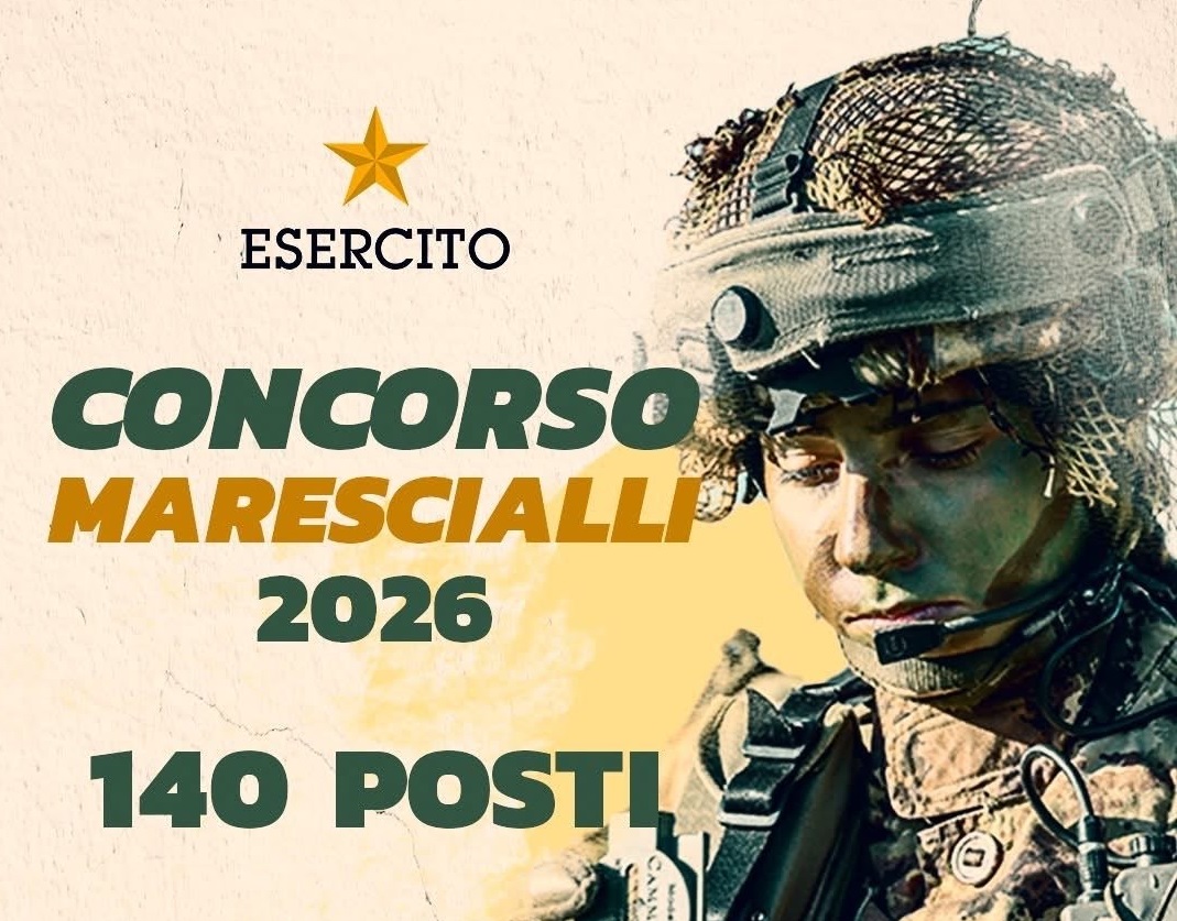 Aperto il concorso per l'ammissione di 140 Allievi Marescialli dell'Esercito Italiano