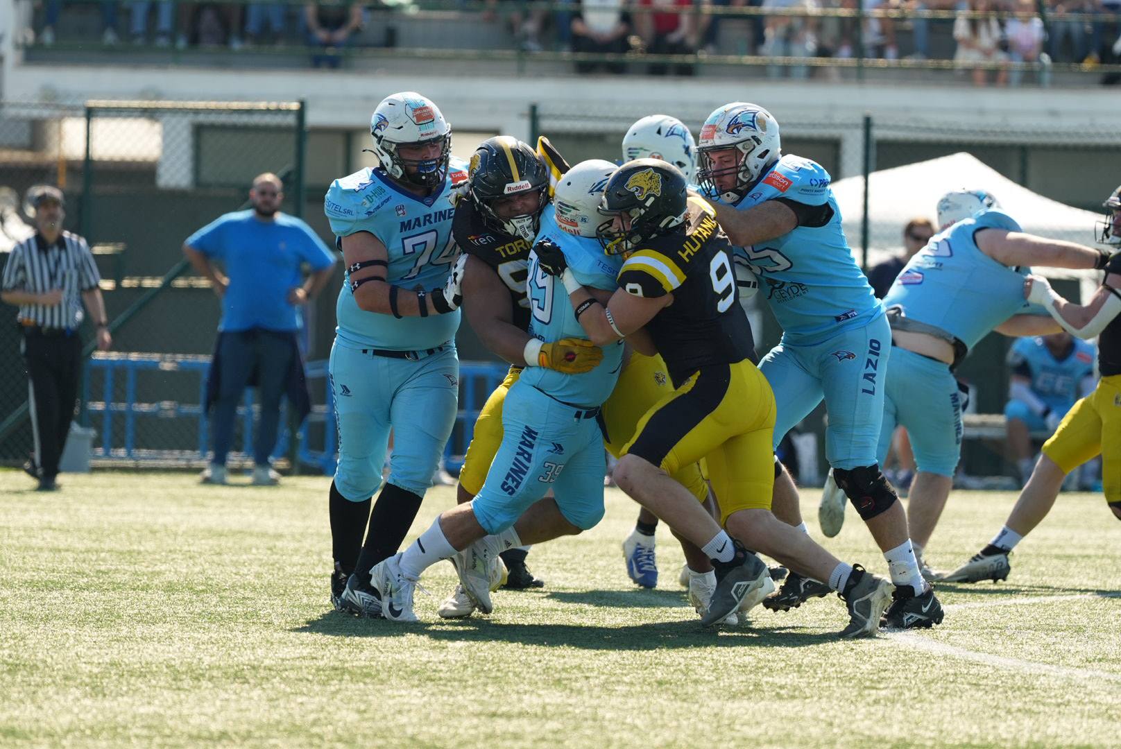 I Marines Lazio superano 49-48 i Giaguari Torino, per la prima vittoria