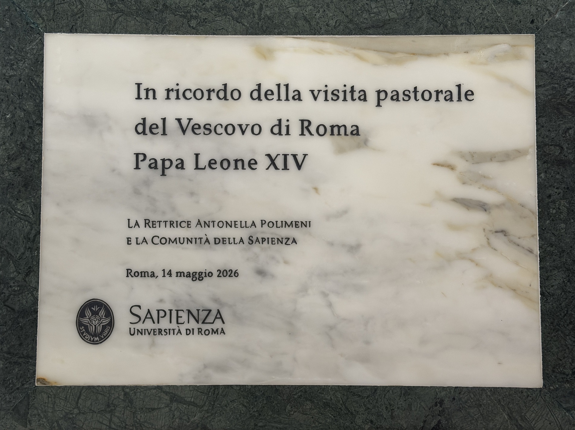 Visita di Papa Leone XIV presso l’Università “La Sapienza”
